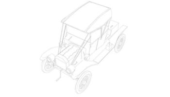 classic car design line art vector