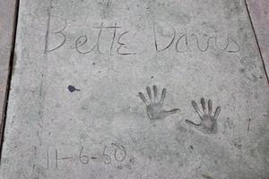 HOLLYWOOD, CALIFORNIA, USA, 2011. Bette Davis signature and handprints in Hollywood on July 29, 2011 photo