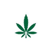 plantilla de vector de diseño de logotipo de hoja de cannabis