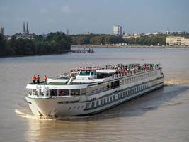 Bordeaux, France, 2016. Tourist Boat Princesse D'Aquitane Cruising along the River Garonne in Bordeaux photo