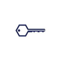 plantilla de vector de diseño de icono de logotipo de llave simple