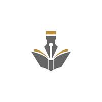 vector de plantilla de diseño de icono de logotipo de libro