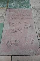 HOLLYWOOD, CALIFORNIA, USA, 2011. Bing Crosby signature and handprints in Hollywood on July 29, 2011 photo