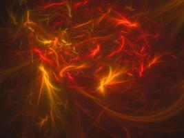 Abstract fractal art background, suggestive of fire flames and hot wave. Computer generated fractal illustration art fire theme. photo