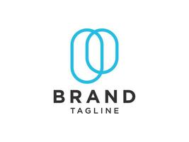 Abstract Initial Letter O Logo. Blue Circular Rounded Line Infinity Style isolated on White Background. Usable for Business and Technology Logos. Flat Vector Logo Design Template Element.