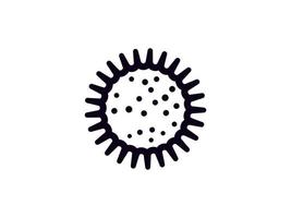 icono de virus aislado sobre fondo blanco. elemento de plantilla de diseño de icono de vector plano.