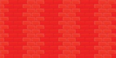 Red bright colorful brick wall building architecture backdrop abstract background wallpaper pattern seamless vector illustration