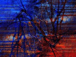 Abstract background in red and blue, with a spectacular rhythm and inserts. photo