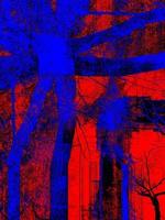 Abstract background in red and blue, with a spectacular rhythm and inserts. photo