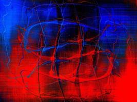 Abstract background in red and blue, with a spectacular rhythm and inserts. photo