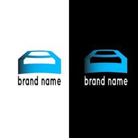 Digital printing logo, printer and data storage isolated on white background. Digital print logo design template vector