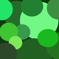 Abstract Circles - Green Color Bubble Pattern Art Vector Background