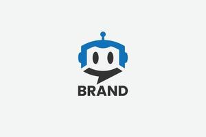 Is a simple robot logo that is unique and simple vector