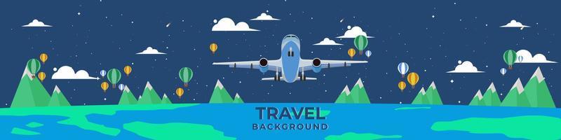 HEADER DESIGN WORLD TRAVEL BACKGROUND vector