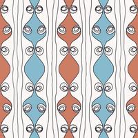 Illustration abstract modern beige color hand drawing doodle art irregular strokes shape seamless pattern background. Use for fabric, interior decoration elements, wrapping. photo