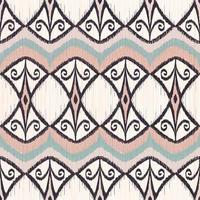 Ikat drawing traditional Morocco color design ethnic tribal geometric shape seamless pattern background. Use for fabric, textile, interior decoration elements, upholstery, wrapping. photo