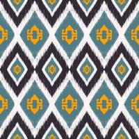 Traditional ikat native aztec rhombus shape seamless pattern background. Ethnic color design. Use for fabric, textile, interior decoration elements, upholstery, wrapping. photo
