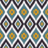 Traditional ikat native aztec rhombus shape seamless pattern background. Ethnic color design. Use for fabric, textile, interior decoration elements, upholstery, wrapping. photo