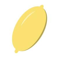 Cartoon vector illustration lemon for decoration design. White background. Fresh lemon icon. Vector graphic.