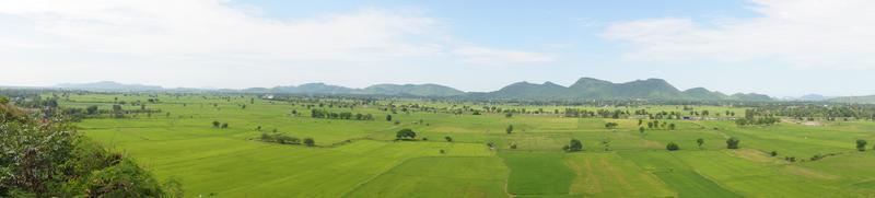 paisaje con campos verdes, campos verdes photo foto