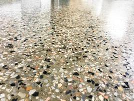 Terrazzo flooring for interior with beautiful colors, shiny and clean. photo