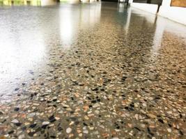 Terrazzo flooring for interior with beautiful colors, shiny and clean. photo