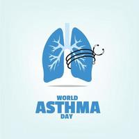 Vector for World Asthma Day. Simple and elegant illustration