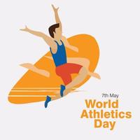 Vector graphics of world athletics day good for world athletics day celebration. simple and elegant design