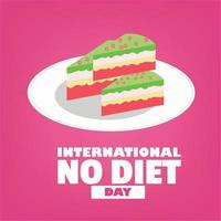 International No Diet Day Vector Illustration. good for international no diet days. Perfect for greeting cards, posters and banners