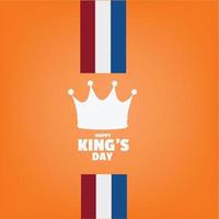 vector graphics of happy kings day good for kings day celebration. flat design. brochure design. flat illustration. Simple and elegant