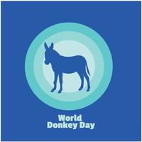 vector del día mundial del burro. para el día mundial del burro. diseño simple y elegante