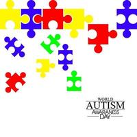 Día Mundial del Autismo. concepto de concienciación sobre el autismo. ilustración médica plana en colores brillantes