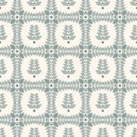 Vector abstract geometric ethnic green flower shape tartan plaid seamless pattern on white cream background. Nordic Scandinavian style. Use for fabric, interior decoration elements, wrapping.