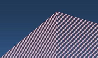 Abstract isometric building box from lines shape pattern with modern color dark gradient background, minimal trendy architecture concept. vector