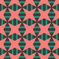 patrón sin costuras en forma de estrella geométrica de color rojo-verde persa islámico étnico sobre fondo negro. uso para telas, textiles, elementos de decoración de interiores, tapicería, envoltura. vector