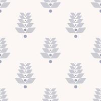 Abstract geometric ethnic flower stripes shape seamless background. Simple Scandinavian blue color pattern design. Use for fabric, textile, interior decoration elements, upholstery, wrapping. vector