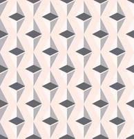 Modern cream grey geometric triangular prism or 3d diamond rhombus shape seamless pattern background. Use for fabric, interior decoration elements, wrapping. vector