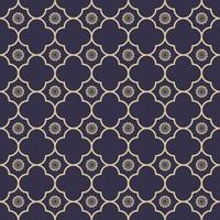 Geometric shape small star flower grid seamless pattern contemporary color background. Simple Sino-Portuguese or Peranakan pattern. Use for fabric, textile, interior decoration elements. vector
