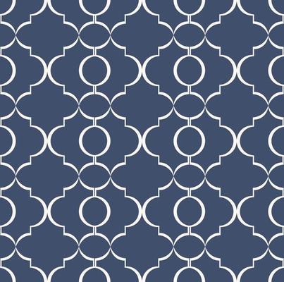 Blue color islamic persian trellis geometric shape seamless pattern background. Use for fabric, textile, interior decoration elements, upholstery, wrapping.