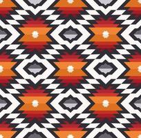 Aztec zigzag geometric shape seamless background. Ethnic tribal modern colorful red pattern design. Use for fabric, textile, interior decoration elements, upholstery, wrapping. vector
