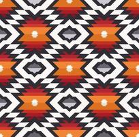 Aztec zigzag geometric shape seamless background. Ethnic tribal modern colorful red pattern design. Use for fabric, textile, interior decoration elements, upholstery, wrapping. vector