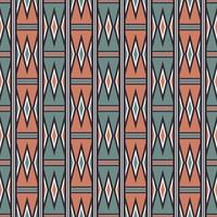Ethnic tribal geometric shape African Morocco brown-green color stripes seamless pattern background. Use for fabric, interior decoration elements, wrapping. vector