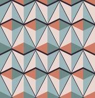Retro vintage brown-green color abstract geometric triangular shape seamless pattern background. Use for fabric, interior decoration elements, wrapping. vector