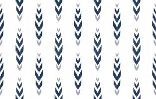 Ikat chevron in herringbone blue color shape seamless pattern with line texture background. Use for fabric, textile, decoration elements. vector