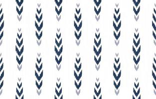 Ikat chevron in herringbone blue color shape seamless pattern with line texture background. Use for fabric, textile, decoration elements. vector