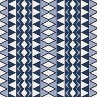 color azul-blanco pequeño rombo étnico triángulo forma geométrica sin fisuras de fondo. uso para telas, textiles, elementos de decoración de interiores, tapicería, envoltura. vector