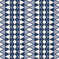 Blue-white color small ethnic rhombus triangle geometric shape seamless pattern background. Use for fabric, textile, interior decoration elements, upholstery, wrapping. vector