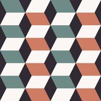 Abstract simple geometric shape brown green color seamless pattern on black background. Use for fabric, interior decoration elements, upholstery, wrapping. vector