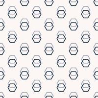 Abstract small rounded hexagon line geometric overlapping shape blue color seamless pattern background. Use for fabric, textile, interior decoration elements, upholstery, wrapping. vector