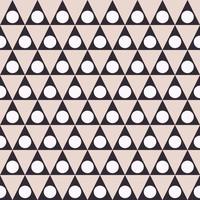 Abstract circle in triangle geometric shape seamless pattern on brown cream color background. Use for fabric, textile, interior decoration elements, wrapping. vector